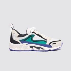 Sandro Paris Women's Green Purple Flame Sneakers